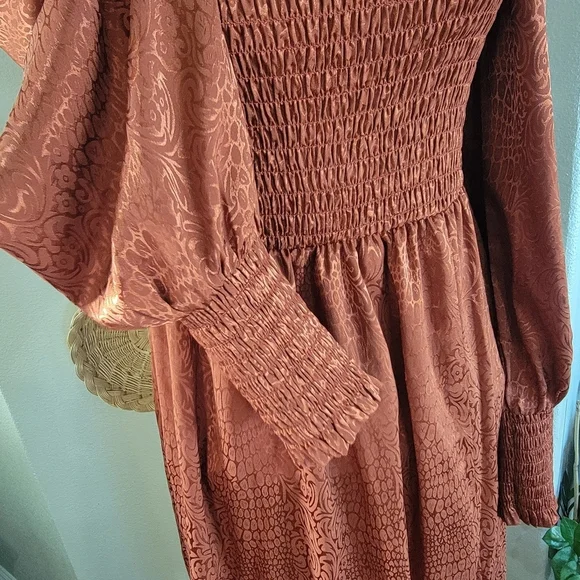 Wrangler Retro Long Sleeve Smocked Dress – Size Small - Picture 4 of 7